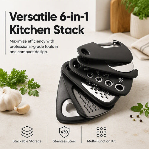 ⏳Limited time: 50% off⏰ 6-in-1 Stackable Kitchen Utensil Set🍳🧰