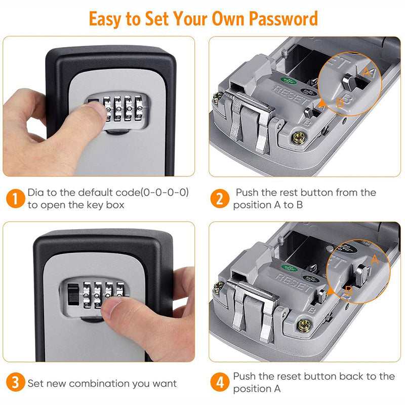 🔐 BUY 3 GET 2 FREE🏠 Wall‑Mounted Key Lock Box – Secure, sturdy & easy access ✨