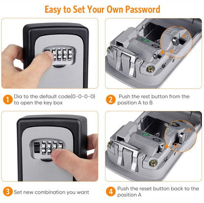 🔐 BUY 3 GET 2 FREE🏠 Wall‑Mounted Key Lock Box – Secure, sturdy & easy access ✨