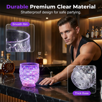 🍻Buy 1 Free 1✨Multicolor Liquid Activated LED Light Up Glowing Wine Glasses Cups