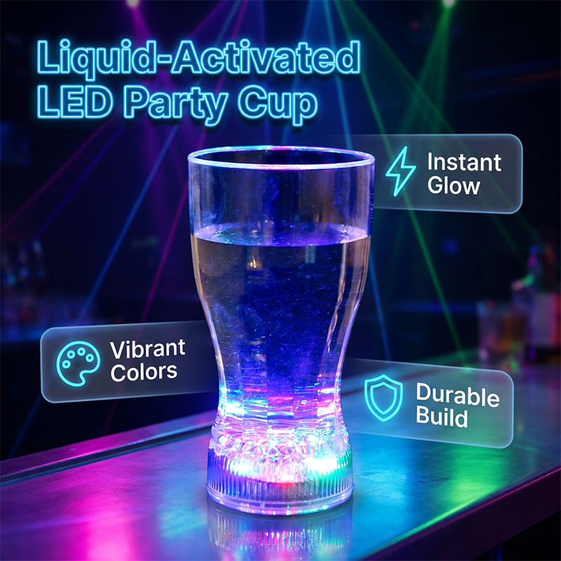 🍻Buy 1 Free 1✨Multicolor Liquid Activated LED Light Up Glowing Wine Glasses Cups