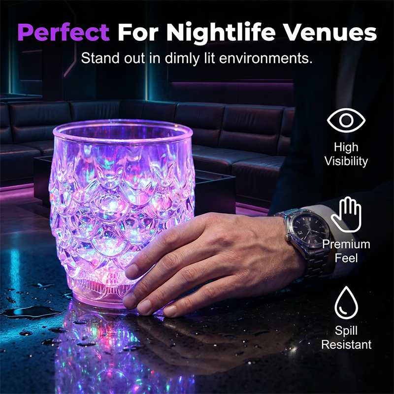 🍻Buy 1 Free 1✨Multicolor Liquid Activated LED Light Up Glowing Wine Glasses Cups