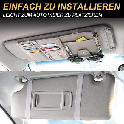 Alles-in-één organizer voor de zonneklep in de auto