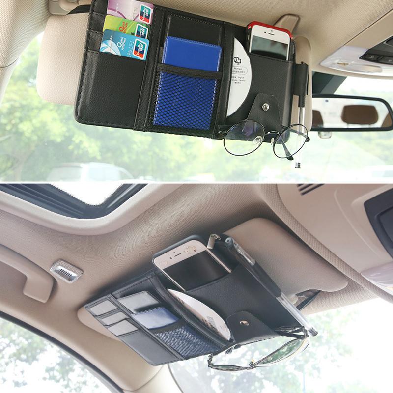 Alles-in-één organizer voor de zonneklep in de auto