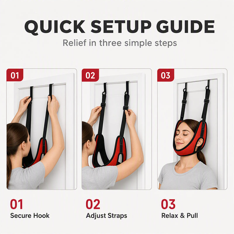 💆🚪Over Door Cervical Traction Device for Neck Pain Relief