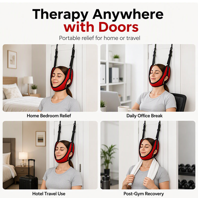 💆🚪Over Door Cervical Traction Device for Neck Pain Relief