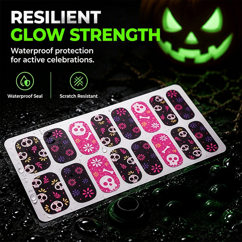🎃 2026 Halloween Early Deal!🔥Buy 1 Get 1 Free✨Glow Halloween Nail Wraps