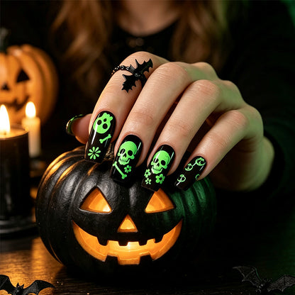 🎃 2026 Halloween Early Deal!🔥Buy 1 Get 1 Free✨Glow Halloween Nail Wraps