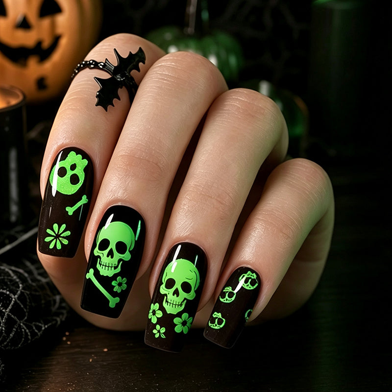 🎃 2026 Halloween Early Deal!🔥Buy 1 Get 1 Free✨Glow Halloween Nail Wraps