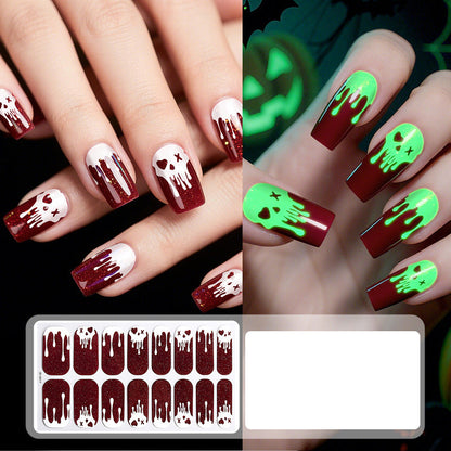 🎃 2026 Halloween Early Deal!🔥Buy 1 Get 1 Free✨Glow Halloween Nail Wraps