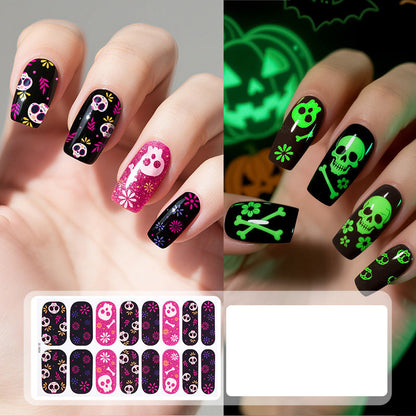 🎃 2026 Halloween Early Deal!🔥Buy 1 Get 1 Free✨Glow Halloween Nail Wraps