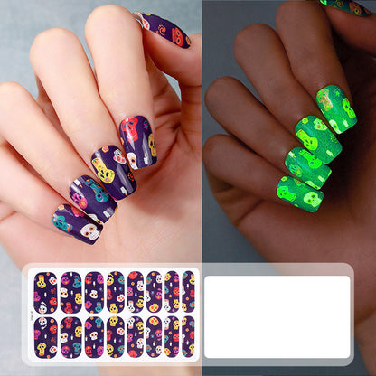 🎃 2026 Halloween Early Deal!🔥Buy 1 Get 1 Free✨Glow Halloween Nail Wraps