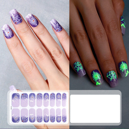 🎃 2026 Halloween Early Deal!🔥Buy 1 Get 1 Free✨Glow Halloween Nail Wraps