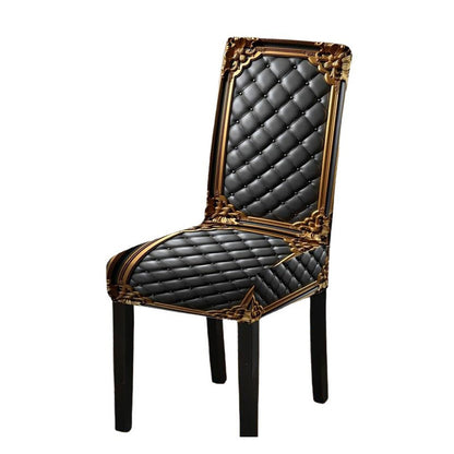 🪑 50% Off for a Limited Time! ✨ Chair Cover – Baroque-Style Gold-Foil Print