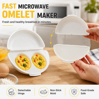 🍳Buy 1 Free 1🍳 2-in-1 Microwave Omelet Cooker Makes Omelets & Egg Cups In Minutes