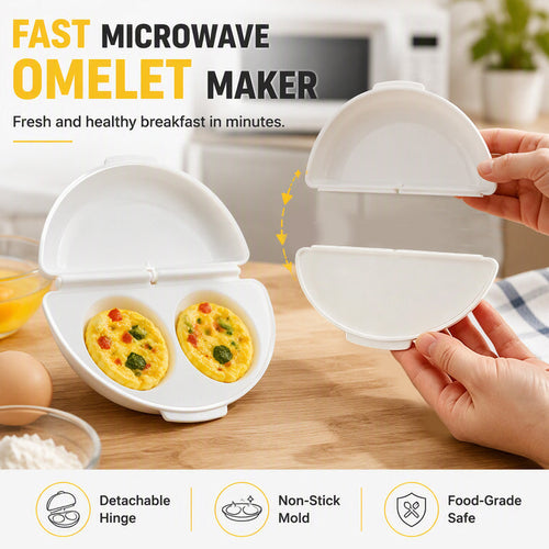 🍳Buy 1 Free 1🍳 2-in-1 Microwave Omelet Cooker Makes Omelets & Egg Cups In Minutes