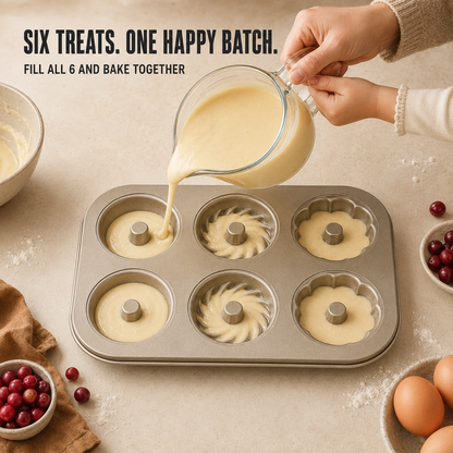 🍰🧁Multi-Cavity Non-Stick Mini Bundt Cake Pan