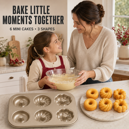 🍰🧁Multi-Cavity Non-Stick Mini Bundt Cake Pan