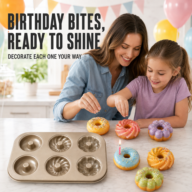 🍰🧁Multi-Cavity Non-Stick Mini Bundt Cake Pan