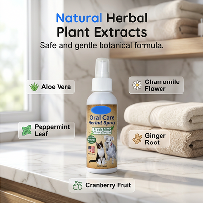 🐾50% OFF NOW! 🔥Buy 1 Get 1 Free✨Gentle Pet Dental Cleaning Spray‑ Vet‑Formulated Tartar Remover Spray for Dogs & Cats, Safe Oral Care Solution to Eliminate Bad Breath & Reduce Plaque