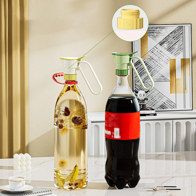 🔥Buy 1 Get 1 Free✨🍶50% OFF NOW! Multipurpose Bottle Pour Spout with Handle‑Reusable Flip Cap Bottle Dispenser, Leak-Proof Pouring Nozzle for Beverage, Juice & Homemade Drinks
