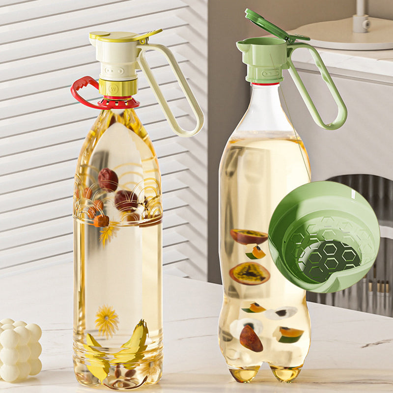 🔥Buy 1 Get 1 Free✨🍶50% OFF NOW! Multipurpose Bottle Pour Spout with Handle‑Reusable Flip Cap Bottle Dispenser, Leak-Proof Pouring Nozzle for Beverage, Juice & Homemade Drinks