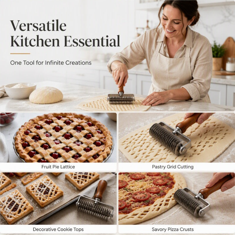 🥧 Lattice Pie Crust Cutter – Perfect Pie Crusts Made Easy