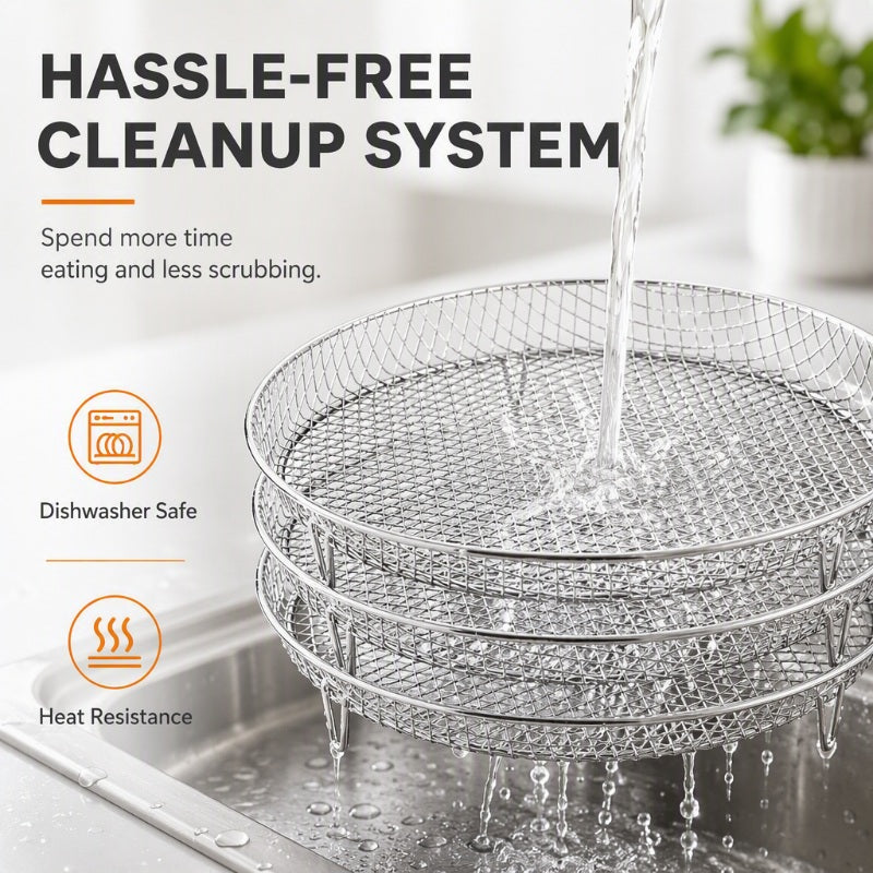Stackable Stainless Steel Air Fryer Rack