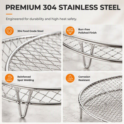 Stackable Stainless Steel Air Fryer Rack