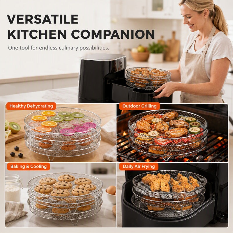 Stackable Stainless Steel Air Fryer Rack