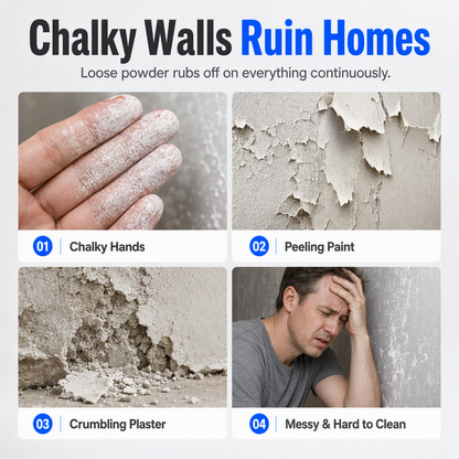 🥳HOT SALE🥳💞10K+ SOLD! Wall Repair Liquid – From £9.99! Locks chalking, deep binding & waterproof. Solid walls – grab yours! ✅
