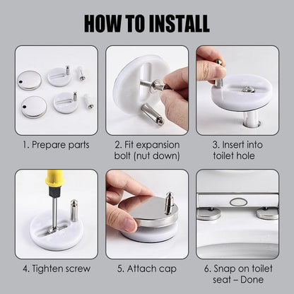 🚽 Universal Toilet Seat Mounting Kit – Secure & Easy Installation