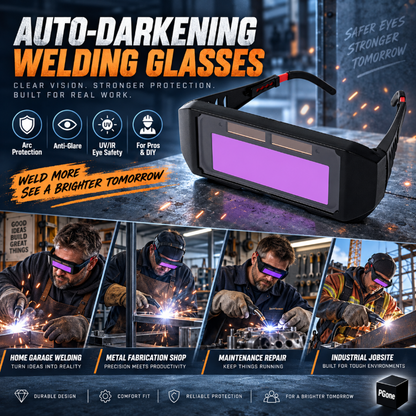 Auto-Darkening Anti-Glare Welding Glasses