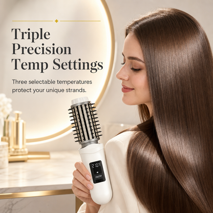 🔥50%OFF✨🎁2-in-1 Cordless Electric Hair Straightener & Curling Brush