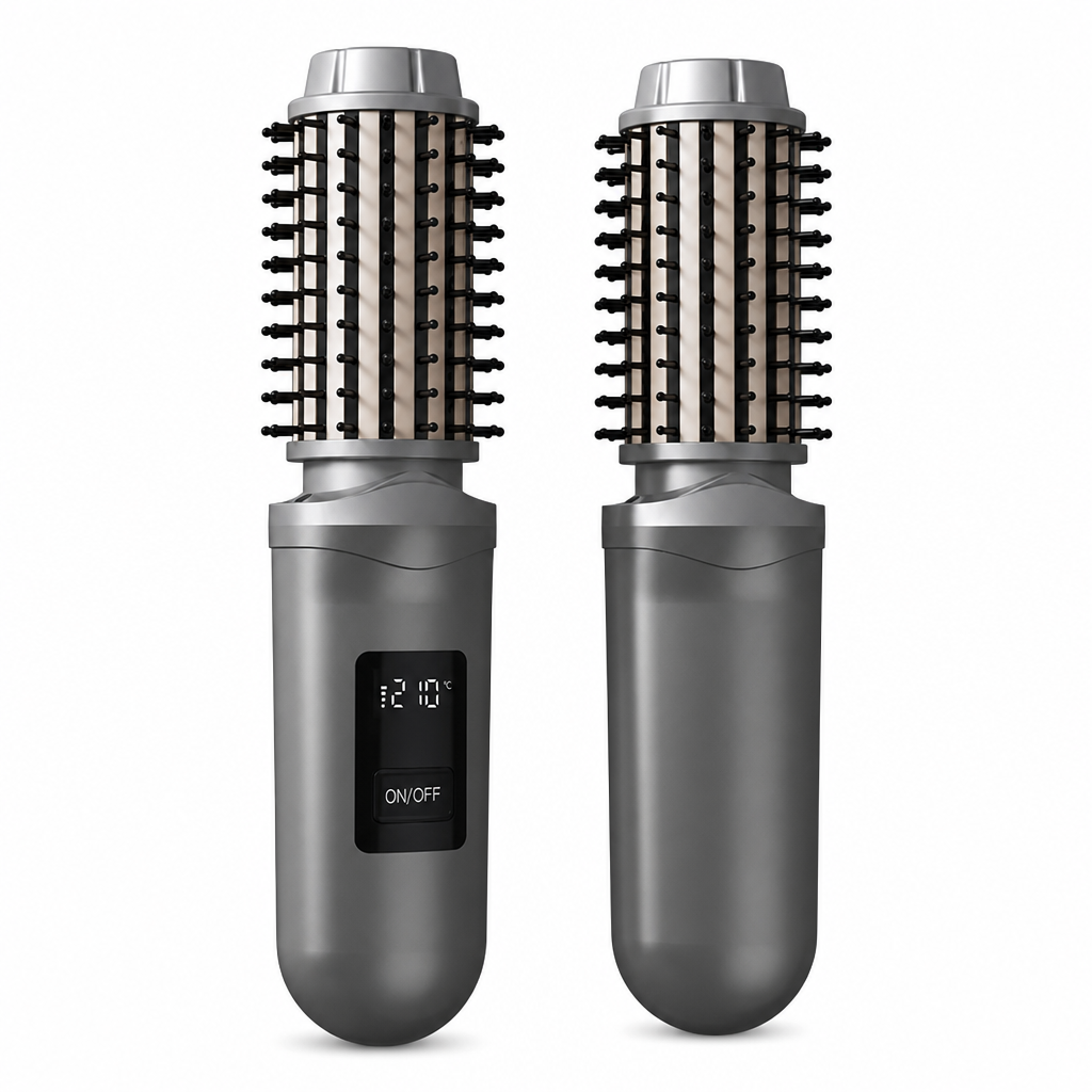 🔥50%OFF✨🎁2-in-1 Cordless Electric Hair Straightener & Curling Brush