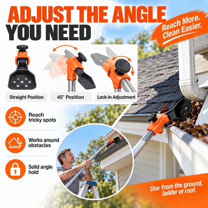 🧹 50% OFF NOW! Multifunctional Gutter Cleaning Tool – Reach Hard-to-Access Areas, Clean Gutters & Adjustable Angle – Perfect for High Surfaces and Tight Spaces ✨
