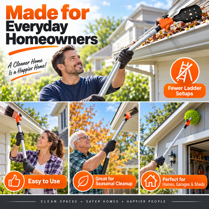🧹 50% OFF NOW! Multifunctional Gutter Cleaning Tool – Reach Hard-to-Access Areas, Clean Gutters & Adjustable Angle – Perfect for High Surfaces and Tight Spaces ✨