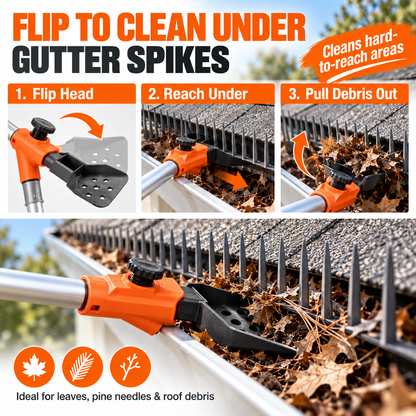🧹 50% OFF NOW! Multifunctional Gutter Cleaning Tool – Reach Hard-to-Access Areas, Clean Gutters & Adjustable Angle – Perfect for High Surfaces and Tight Spaces ✨