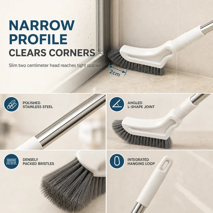 💥Buy 1 Get 1 Free🧼Adjustable Length Stainless Steel Telescopic Long Handle Crevice Cleaning Brush