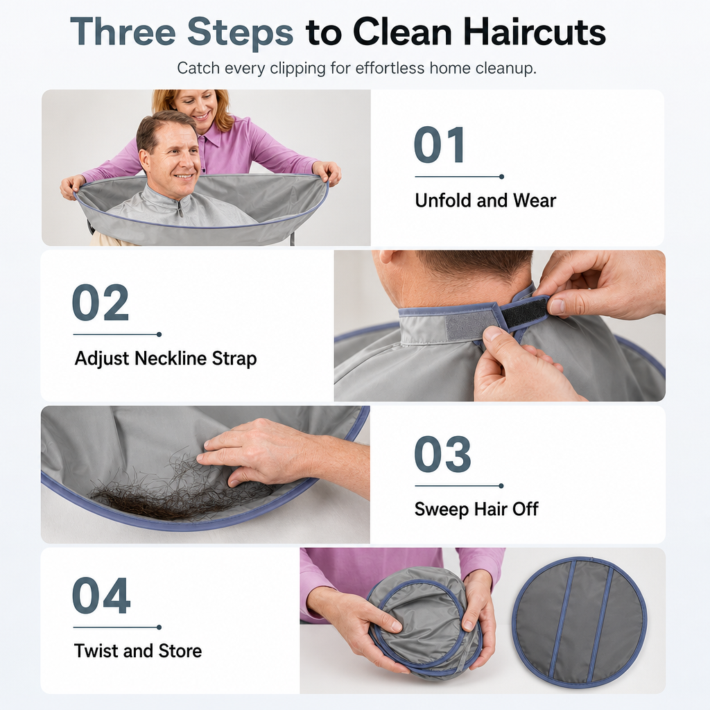 🔥50% OFF 👨‍👩‍👧 Versatile Family Grooming Haircutting Cape— Adults, Kids & Dye Sessions