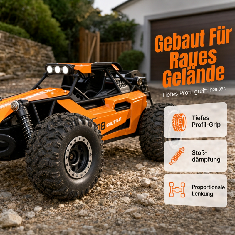 🏎️ 50% OFF NOW! High-Speed RC Off-Road Car – 4WD, Shock-Absorbing Suspension & LED Lights ✨