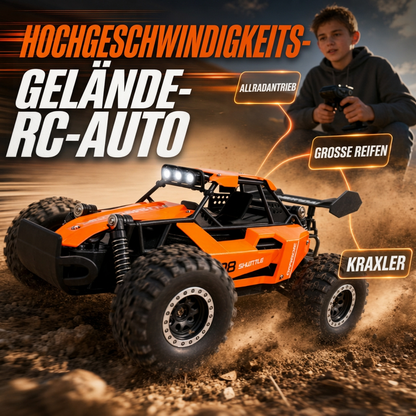 🏎️ 50% OFF NOW! High-Speed RC Off-Road Car – 4WD, Shock-Absorbing Suspension & LED Lights ✨