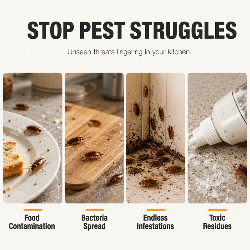 🛡️ Professional Non-Toxic Cockroach Trap House