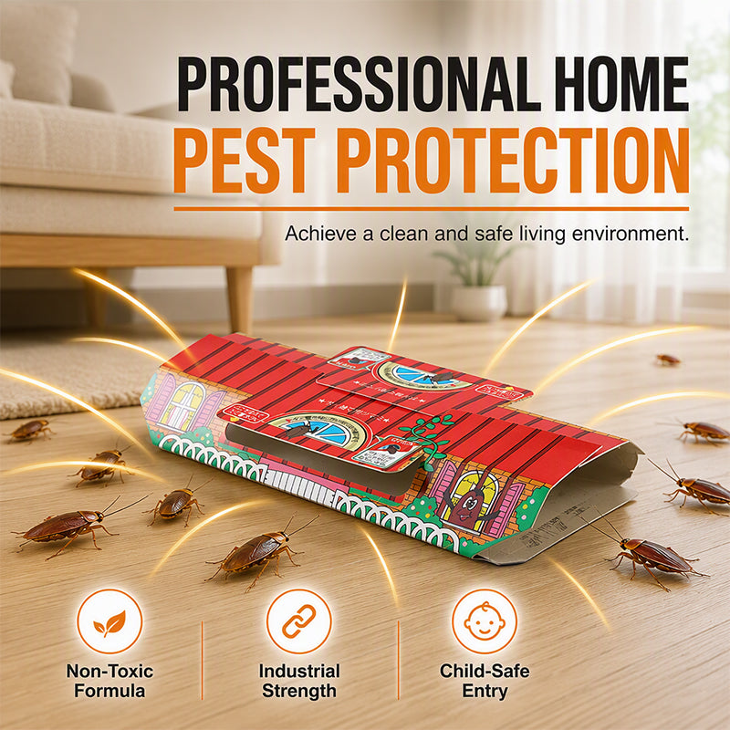 🛡️ Professional Non-Toxic Cockroach Trap House