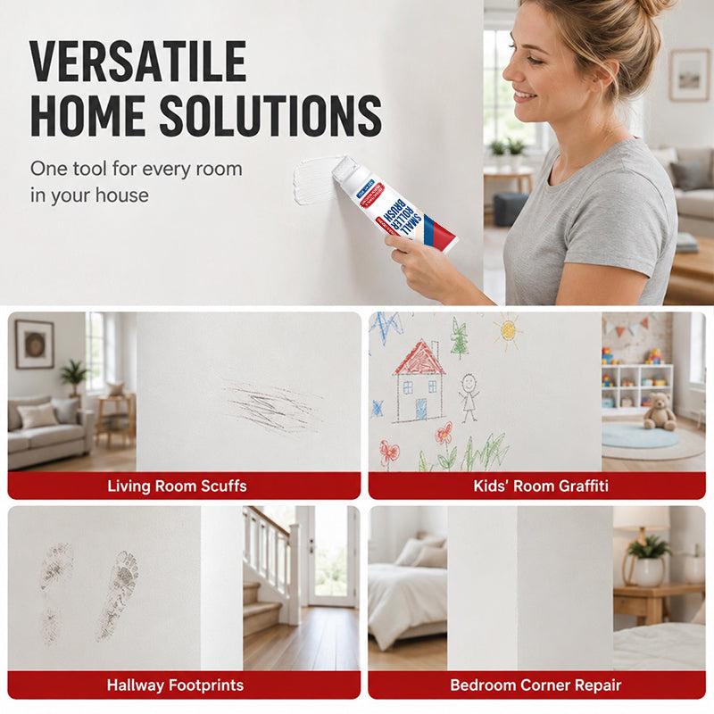⏳🧱Last Day Sale 50% OFF💥🔥BUY 1 GET 1 FREE🏆✨Waterproof Wall Repair Paste with Integrated Small Roller Brush
