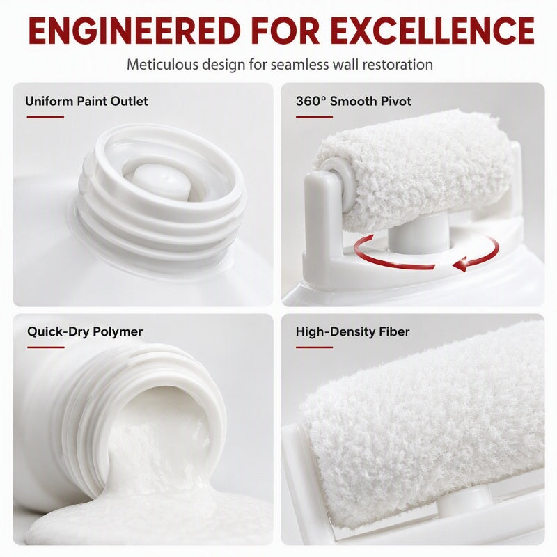 ⏳🧱Last Day Sale 50% OFF💥🔥BUY 1 GET 1 FREE🏆✨Waterproof Wall Repair Paste with Integrated Small Roller Brush
