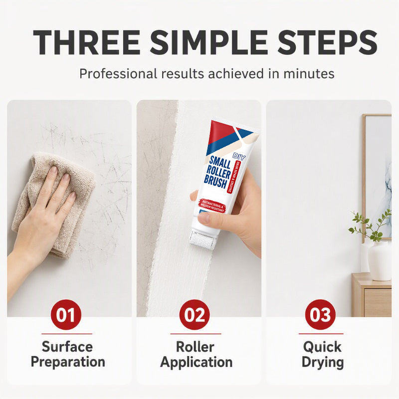 ⏳🧱Last Day Sale 50% OFF💥🔥BUY 1 GET 1 FREE🏆✨Waterproof Wall Repair Paste with Integrated Small Roller Brush