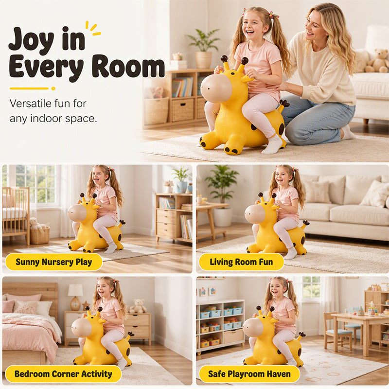 🎁🎄Christmas Sale 50% OFF! ⏳✨Cute Giraffe Bouncy Animal Hopper for Kids