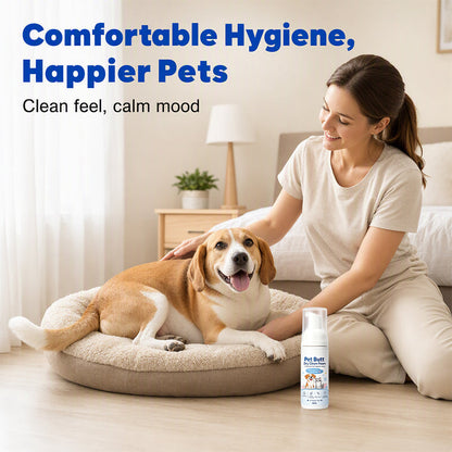 🐾50% OFF NOW! No-Rinse Pet Butt Dry Clean Foam, Pet Hygiene Foam for Dogs & Cats, Remove Dirt & Odor Without Water Washing