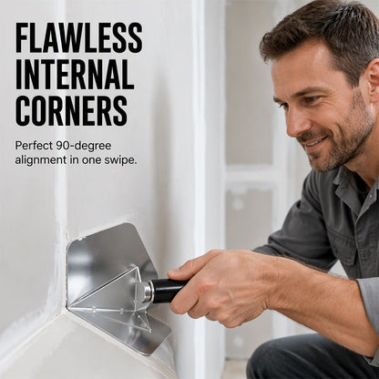 🔧 50% OFF – Corner Spatula for Precise Finishing | Stainless Steel & Ergonomic Handle | For Plastering and Repairs
